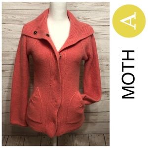 EUC [ Moth ] Anthropologie Coral Sweater